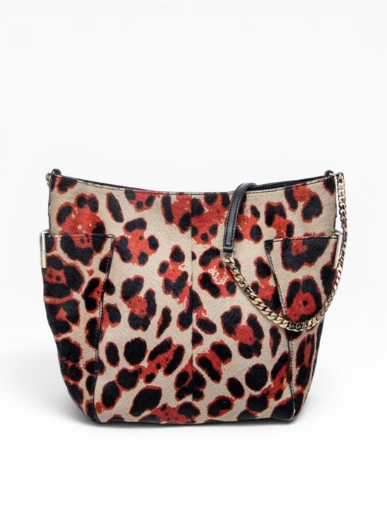 Jimmy Choo Handbags - Jimmy Choo Pony Fur Leather Leopard Print Crossbody Bag - EUC
